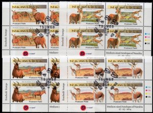 Namibia - 2014 Medium-Sized Antelopes Control Block Set Used