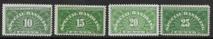 US QE1-4  1925  set  4  fvf  mint nh