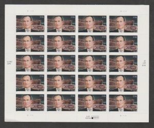 U.S. Scott #3882 Moss Hart Stamps - Mint NH Sheet - LL Plate