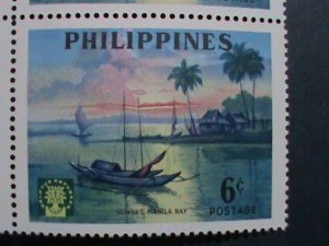 ​PHILIPPINES-1960-SC#817-8- WORLD REFUGEE YEAR -MNH BLOCKS- VERY FINE
