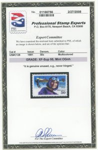 USA C128 - 50 cent Quimby Airmail - PSE Graded Cert: XF/Superb 95 Mint OGnh