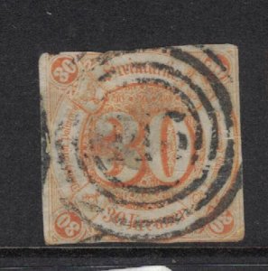 Thurn And Taxis SC 52, 4 Ring 115 Cancel FU (7ftu)