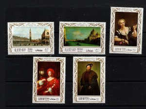 Ajman #419-23 (1969 Italian Masterpieces Paintings set) CV €6,50