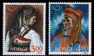 Norway Scott 940-941 MNH** 1989 Nordic Folk costume set