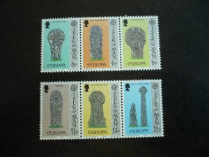 Stamps - Isle of Man - Scott# 133a, 136a - Mint Never Hinged Strips of 3 Stamps