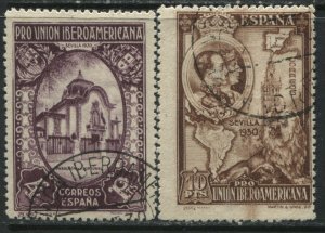 Spain 1930 Seville Exposition the 2 high values used