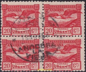 708257 USED ANDORRA. Admón española 1935 PAISAJES DE ANDORRA