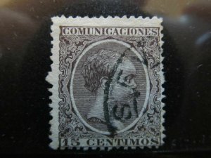 Spain Spain España Spain 1889 15c King Alfonso fine used stamp A13P38F138-