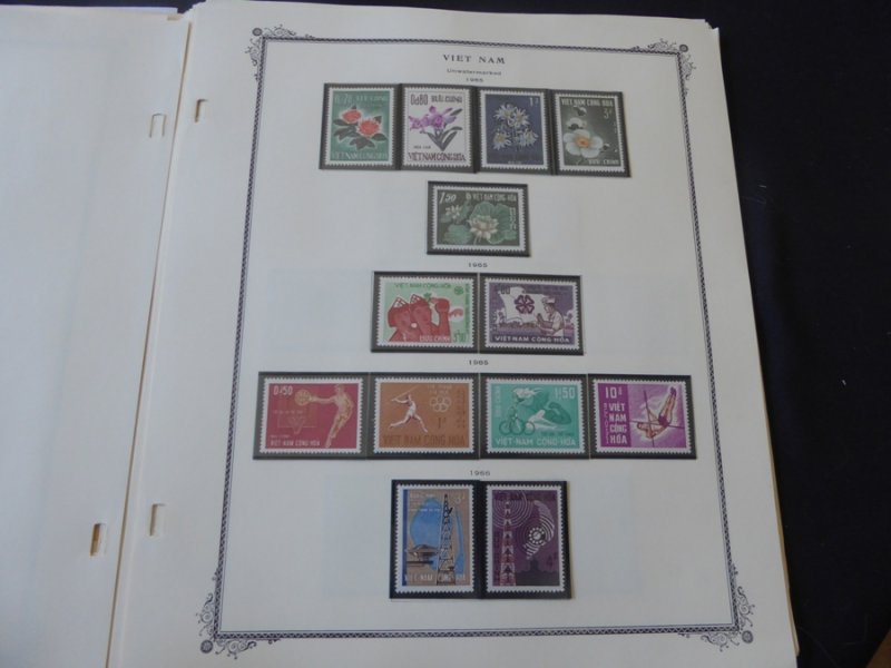 Vietnam 1963-1972 (MNH) Stamp Collection on Scott Spec Album Pages