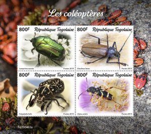 TOGO - 2019 - Beetles - Perf 4v Sheet - Mint Never Hinged