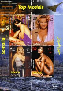 Somalia 2002 TOP MODELS s/s Perforated Mint (NH)