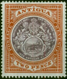 Antigua 1903 2d Dull Purple & Brown SG33 Fine MM