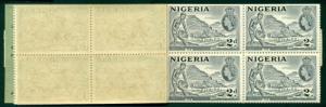 Nigeria MNH 1957 2sh Booklet 5 panes Scott #'s 80,81,83  $$ (OS-1)