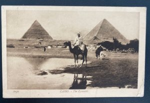 1928 Egypt Paquebot RPPC Postcard Cover To Liverpool England The Pyramids