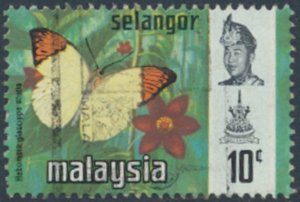 Selangor  Malaya  SC#  132 Used  Butterflies  see details & scans