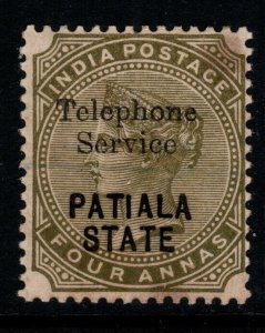 INDIA-PATIALA SGOT7 1930 4a SLATE-GREEN USED