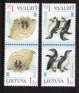 Lithuania   #671a-672a  2000  MNH sea museums teche-beche set