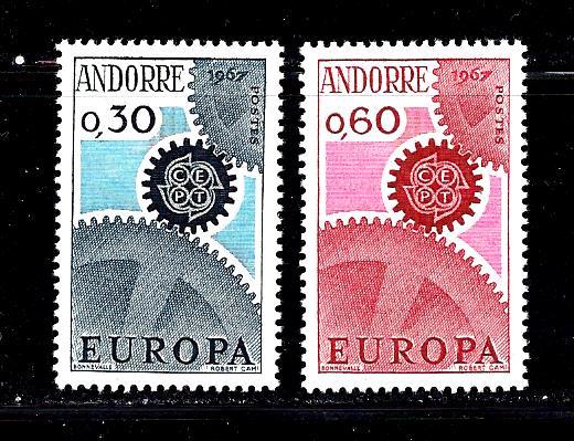 French Administration ANDORRA  Scott #174-5 MLH