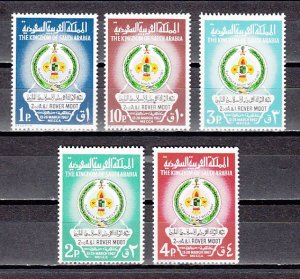 Saudi Arabia, Scott cat. 451-455. 2nd Arab Scout Jamboree. Light Hinged.