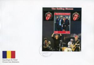 Rolling Stones Stamps Chad 2018 FDC Music Rock Band Mick Jagger 1v M/S