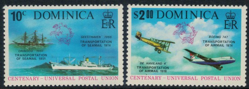 Dominica #418-9a* NH complete set & Souvenir sheet, U.P.U.