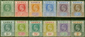 Gambia 1904-06 Set of 12 SG57-68 Fine & Fresh LMM 