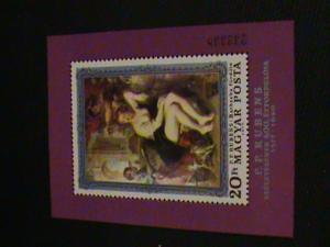 HUNGARY NUDE ART PAINTING SOUVENIR SHEET