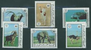 Mauritania SC#383-88 Mammels and Birds, Used