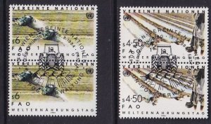 United Nations Vienna  #42-43  cancelled  1984 world food day in pairs