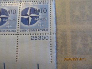 SCOTT 1127 4 CENT NATO 1959 OG