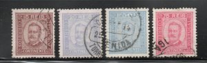 Portugal - Sc# 69 - 73 Used / Perf 12 1/2, enamaled  surface     -   Lot 0823132
