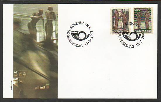 Denmark 1222-1223 Statues 2002 U/A FDC B262