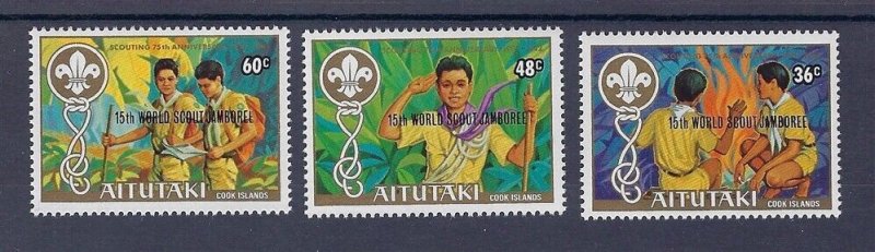 1983 Aitutaki Scout XV World Jamboree Canada ovpt  