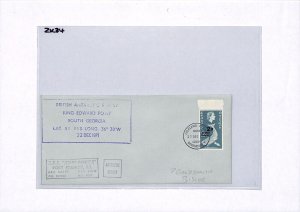 Falklands SOUTH GEORGIA Cover RRS JOHN BISCOE 1971 Antarctica Survey ZK34