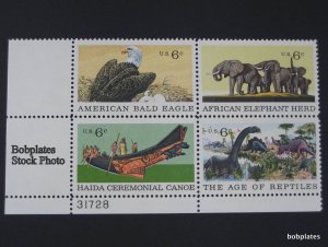 BOBPLATES #1387-90 Natural History Plate Block F-VF MNH ~See Details for #s/Pos