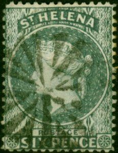 St Helena 1887 6d Grey SG44 Fine Used (2)