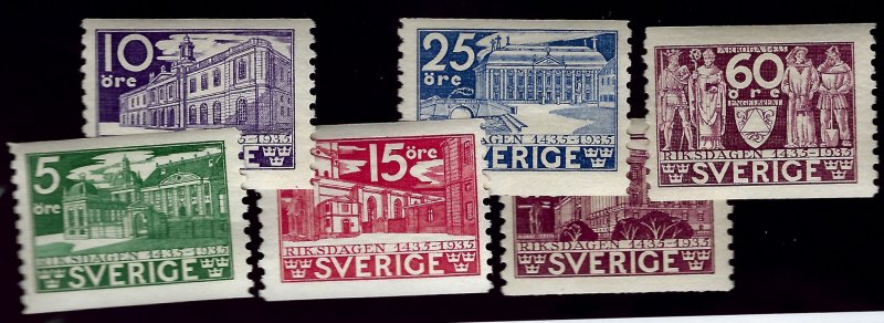 Sweden Vibrant & Attractive Sc #242-47 MNH F-VF...Fill a bargain spot!