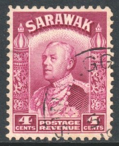 Sarawak Scott 114 - SG109, 1934 Sir Charles Vyner Brooke 4c used