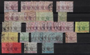 Mauritius huge Arms lot (60) 1900-05 issue. M/U, sg127 148. All sound.   (a1234