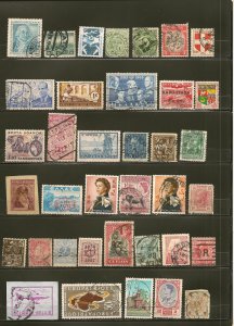 World Wide Collection of 37 Different Old Used Off Paper Stamps