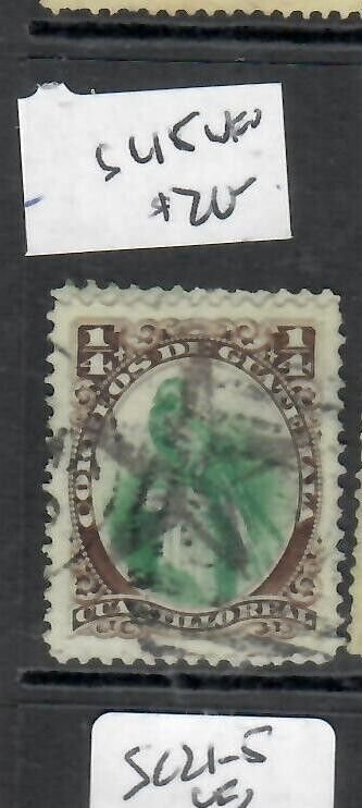 GUATEMALA  (P2211B) BIRD   SC 15  STAR CANCEL   VFU  COPY #2 