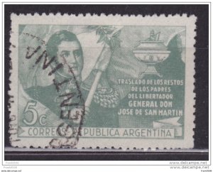 Argentina 1947, Gen. Jose de San Martin, 5c, used