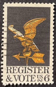 US #1344 Used F/VF 6c Register and Vote 1968 [B59.2.3]