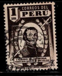 Peru  Scott  430 Used Black Brown stamp Waterlow printing