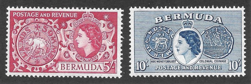 Doyle's_Stamps: MvlH 1953 Bermuda Commems w/QEII Scott  #160* & #161*