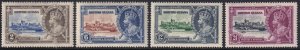 British Guiana Sc# 223 / 226 KGV Silver Jubilee 1935 set MMH CV $22.35