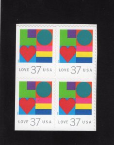 3657 LOVE, MNH blk/4