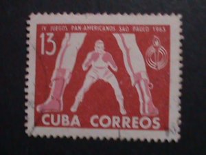 CUBA-1963-SC#783-4- VERY OLD CUBA STAMPS-4TH PAN-AM GAMES-BRAZIL USED-VF
