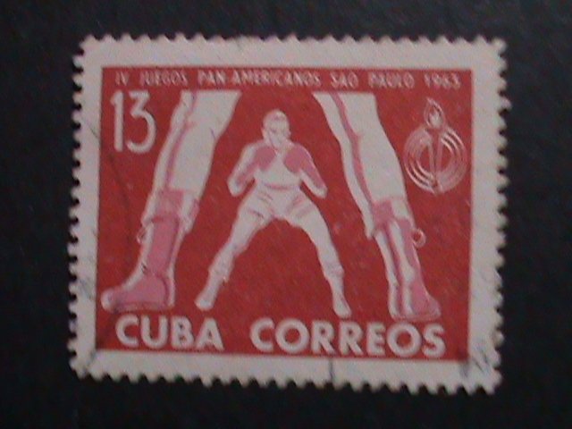 CUBA-1963-SC#783-4- VERY OLD CUBA STAMPS-4TH PAN-AM GAMES-BRAZIL USED-VF