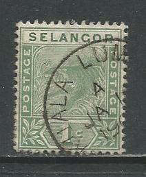 Malaya-Selangor   #24  used  (1891)  c.v. $0.30